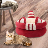 Dog Bed Comfortable Nesting Cave Non Slip Bottom for Cats Kitty Kitten Red Small - Aladdin Shoppers