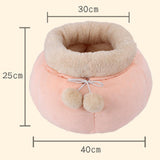 Pocket Shape Cat Bed Soft Cozy Cute Kitten Nest for Pets Supplies Pink Small - Aladdin Shoppers