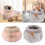 Pocket Shape Cat Bed Soft Cozy Cute Kitten Nest for Pets Supplies Pink Small - Aladdin Shoppers