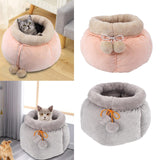 Pocket Shape Cat Bed Soft Cozy Cute Kitten Nest for Pets Supplies Pink Small - Aladdin Shoppers