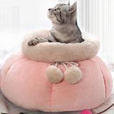 Pocket Shape Cat Bed Soft Cozy Cute Kitten Nest for Pets Supplies Pink Small - Aladdin Shoppers