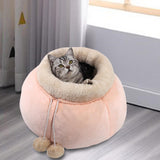 Pocket Shape Cat Bed Soft Cozy Cute Kitten Nest for Pets Supplies Pink Small - Aladdin Shoppers