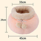 Pocket Shape Cat Bed Soft Cozy Cute Kitten Nest for Pets Supplies Pink Large - Aladdin Shoppers