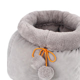 Pocket Shape Cat Bed Soft Cozy Cute Kitten Nest for Pets Supplies Gray Small - Aladdin Shoppers