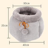 Pocket Shape Cat Bed Soft Cozy Cute Kitten Nest for Pets Supplies Gray Small - Aladdin Shoppers