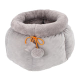 Pocket Shape Cat Bed Soft Cozy Cute Kitten Nest for Pets Supplies Gray Small - Aladdin Shoppers