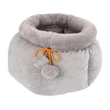 Pocket Shape Cat Bed Soft Cozy Cute Kitten Nest for Pets Supplies Gray Small - Aladdin Shoppers