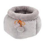 Pocket Shape Cat Bed Soft Cozy Cute Kitten Nest for Pets Supplies Gray Small - Aladdin Shoppers