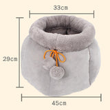 Pocket Shape Cat Bed Soft Cozy Cute Kitten Nest for Pets Supplies Gray Large - Aladdin Shoppers