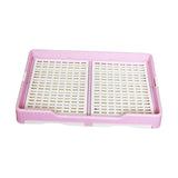 Indoor Pet Training Toilet Tray Puppy Pee Tray Potty Trainer for Kitten M Pink - Aladdin Shoppers