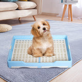 Indoor Pet Training Toilet Tray Puppy Pee Tray Potty Trainer for Kitten M Blue - Aladdin Shoppers