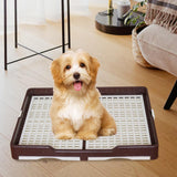 Indoor Pet Training Toilet Tray Puppy Pee Tray Potty Trainer for Kitten S Coffee - Aladdin Shoppers
