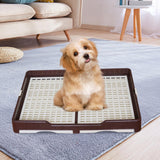 Indoor Pet Training Toilet Tray Puppy Pee Tray Potty Trainer for Kitten M Coffee - Aladdin Shoppers