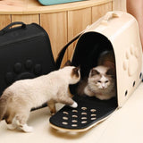 Cat Backpack Carrier Carrying Bag Portable for Outdoor Hiking for Small Dogs Khaki - Aladdin Shoppers