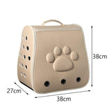 Cat Backpack Carrier Carrying Bag Portable for Outdoor Hiking for Small Dogs Khaki - Aladdin Shoppers