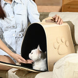 Cat Backpack Carrier Carrying Bag Portable for Outdoor Hiking for Small Dogs Khaki - Aladdin Shoppers