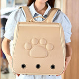 Cat Backpack Carrier Carrying Bag Portable for Outdoor Hiking for Small Dogs Khaki - Aladdin Shoppers