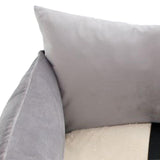 Cat Dog Car Seat Travel Carrier with Fixed Strap Comfortable and Thick Grey L - Aladdin Shoppers