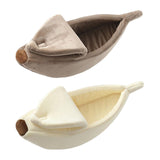 Banana Cats Bed House Lovely Pet Supplies Warm for Kittens Dogs Bed Beige - Aladdin Shoppers