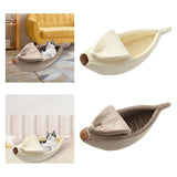 Banana Cats Bed House Lovely Pet Supplies Warm for Kittens Dogs Bed Beige - Aladdin Shoppers