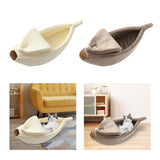 Banana Cats Bed House Lovely Pet Supplies Warm for Kittens Dogs Bed Beige - Aladdin Shoppers