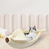 Banana Cats Bed House Lovely Pet Supplies Warm for Kittens Dogs Bed Beige - Aladdin Shoppers