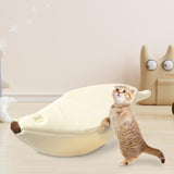 Banana Cats Bed House Lovely Pet Supplies Warm for Kittens Dogs Bed Beige - Aladdin Shoppers