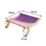 Cat Window Perch Lounge Mount Hammock Adjustable Seat for No Suction Cup Violet Pink - Aladdin Shoppers