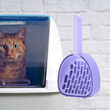 Cat Litter Dustpan Pet Litter Scooper Indoor Sand Sifting Pet Cleaning Tool Purple - Aladdin Shoppers