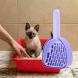 Cat Litter Dustpan Pet Litter Scooper Indoor Sand Sifting Pet Cleaning Tool Purple - Aladdin Shoppers