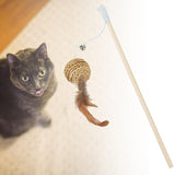 Funny Cat Teaser Wand Playing Training Indoor Interactive Kitten Toy Brown - Aladdin Shoppers