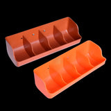 Piglet Fodder Trough Poultry Farming Feeder Animal Husbandry Accessories 4 Slot Orange - Aladdin Shoppers