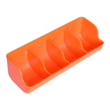 Piglet Fodder Trough Poultry Farming Feeder Animal Husbandry Accessories 4 Slot Orange - Aladdin Shoppers