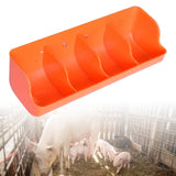 Piglet Fodder Trough Poultry Farming Feeder Animal Husbandry Accessories 4 Slot Orange - Aladdin Shoppers