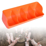 Piglet Fodder Trough Poultry Farming Feeder Animal Husbandry Accessories 4 Slot Orange - Aladdin Shoppers