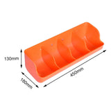 Piglet Fodder Trough Poultry Farming Feeder Animal Husbandry Accessories 4 Slot Orange - Aladdin Shoppers