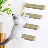 Wall Mounted Cat Stairway Indoor Cats Climbing Shelves for Door Apartment 4 Steps 40x22x6cm - Aladdin Shoppers