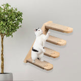Wall Mounted Cat Stairway Indoor Cats Climbing Shelves for Door Apartment 4 Steps 40x22x6cm - Aladdin Shoppers