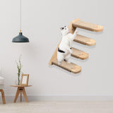 Wall Mounted Cat Stairway Indoor Cats Climbing Shelves for Door Apartment 4 Steps 40x22x6cm - Aladdin Shoppers