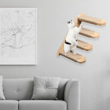 Wall Mounted Cat Stairway Indoor Cats Climbing Shelves for Door Apartment 4 Steps 40x22x6cm - Aladdin Shoppers