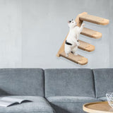 Wall Mounted Cat Stairway Indoor Cats Climbing Shelves for Door Apartment 4 Steps 40x22x6cm - Aladdin Shoppers