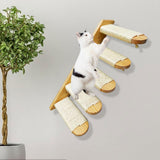 Wall Mounted Cat Stairway Indoor Cats Climbing Shelves for Door Apartment 5 Step 54x20x22cm - Aladdin Shoppers