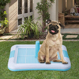 Portable Dog Potty Tray Training Mat Keep Floors Clean Pee Training Tray S Blue White - Aladdin Shoppers