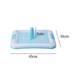 Portable Dog Potty Tray Training Mat Keep Floors Clean Pee Training Tray S Blue White - Aladdin Shoppers