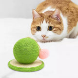 Sisal Scratching Toy Interactive Toy Rest Grind Claw Cat Scratcher Ball Green - Aladdin Shoppers