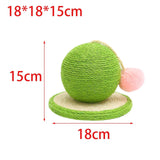 Sisal Scratching Toy Interactive Toy Rest Grind Claw Cat Scratcher Ball Green - Aladdin Shoppers