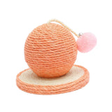 Sisal Scratching Toy Interactive Toy Rest Grind Claw Cat Scratcher Ball Pink - Aladdin Shoppers