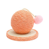 Sisal Scratching Toy Interactive Toy Rest Grind Claw Cat Scratcher Ball Pink - Aladdin Shoppers