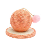 Sisal Scratching Toy Interactive Toy Rest Grind Claw Cat Scratcher Ball Pink - Aladdin Shoppers