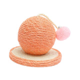 Sisal Scratching Toy Interactive Toy Rest Grind Claw Cat Scratcher Ball Pink - Aladdin Shoppers